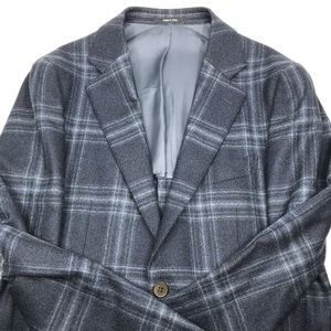 Navy Plaid Blazer Jacket (36R)